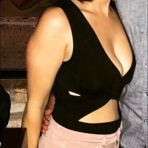Express Cutout Crossed bodysuit